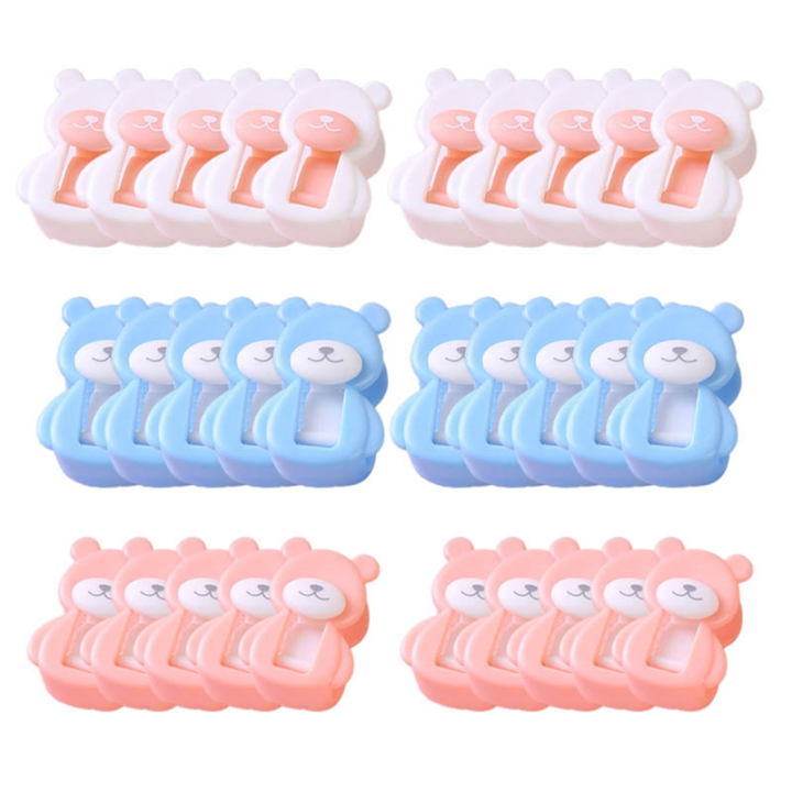Bear Quilt Holder Invisible Needleless Sheet Quilt Cover Clip Anti-Run Dual Card Clip Cartoon Quilt Anti-Slip Buckle 30Piece