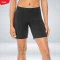 Womens Black Stretch Cotton Biker Shorts From Levin. 