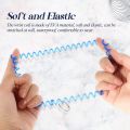 100 Pcs Colorful Spring Wrist Coil Keychain Stretchable Wrist Keychain Bracelet Wrist Coil Wrist Band Key Ring Chain.