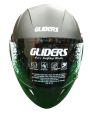 Gliders Jazz Matt Black Helmet With Smoke visor.. 