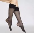 Women Nylon Medium Stockings Knee High Everyday Elastic Long Socks.