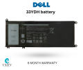 33YDH De-ll 17 7000 7773 7778 7779 7786 2-in-1 15 7577 G3 15 3579 3779 G5 15 5587 G7 15 7588 Latitude 13 3000 3380 15 3580 3590 14 3490 Vostro 7570 7580 laptop battery. 