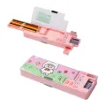 With Calculator Pencil Case Double Layer Pencil Sharpener Pencil Box Plastic Astronaut/Animal Design Stationery Storage Box. 