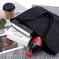 Trendy Top Handle Tote Canvas Bag for girls Black Color with Mini Pouch and Shopping Bag / College / University Bag Tote Bag Canvas Bag with Zipper (2in1 Combo Pack).