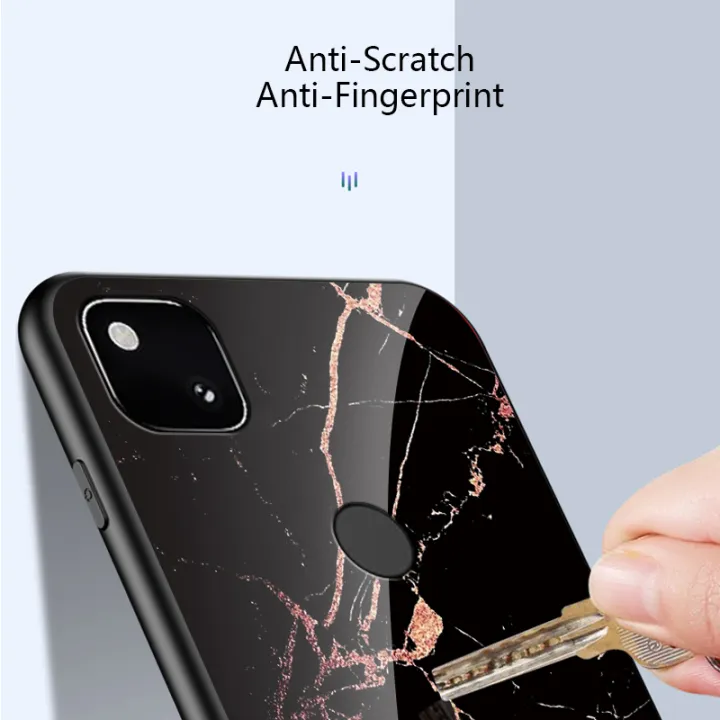 Biruiqu%20For%20Google%20Pixel%204A%20Shockproof%20Fashion%20Marble%20Tempered%20Glass%20Back%20Case%20Cover%20-%20Image%204