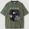 T-shirt Oversized Acid Washed Tee Print Graphic T-shirt For Unisex Adults' Acid Wash 100% Cotton Casual Daily Loser Lione. 