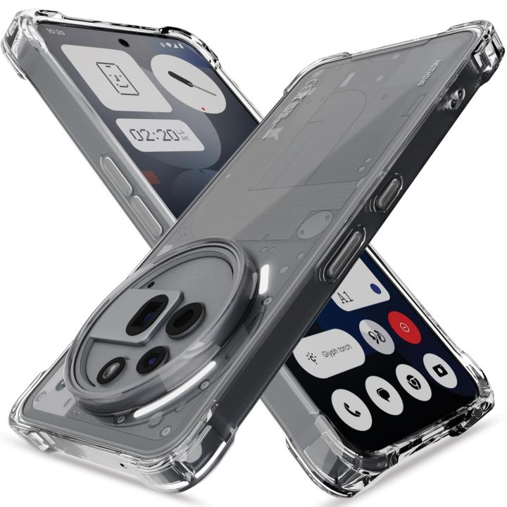 For Nothing Phone 1, Nothing Phone 2, Nothing Phone 2A, Nothing Phone 3A, Nothing Phone 3A Pro Shockproof Airbags Transparent Soft Clear Case Cover Nothing Phone 1,2,2a,3a,3a Pro Back Cover Transparent Soft Silicone Back Case