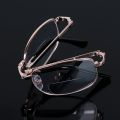（New）Uniex Progreive Multifocal Prebyopia Eyeglae  1.00~ 4.00 Degree Folding Metal Reading Glae Include Glae Cae. 