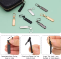 5Pcs Universal Metal Zipper Puller, Zipper Slider Head Repair Kit, Detachable Zip for Clothing Jacket, Bag, Luggage, Handles for Buckle, Sewing Accessories. 