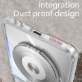 HODON 360° Rotatable Magnetic Kickstand Phone Case for Samsung Galaxy Z Flip 7 6 5 TPU+PC Clear Shockproof Cover.