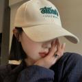 Embroidered Baseball Cap for Women Spring Summer Japanese Big Head Circumference Face-Looking Small Peaked Cap Korean Style Wide Hat Chic Soft Top Hat Fashion. 