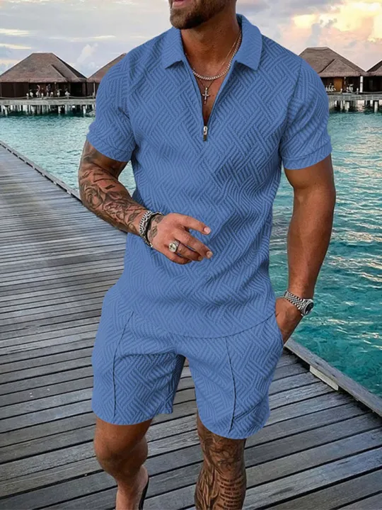 2023%20New%20Summer%20Men's%20Shorts%20Set%20Short%20Sleeve%20Zip%20Polo%20Shirt%20Street%20T-shirt%20Two%20Piece%20Casual%20Sportswear%20Dislikelike%20-%20Image%205