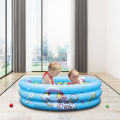 Practical 90/110cm 3 Layers PVC Swimming Pool Childen Inflatable Bathtub Summer Kids Beach Big Swimming Water Bubble Pool Toy for Kids Adults. 