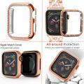 New- xDfind Bling Diamond Jewelry Metal Watch Band with Case For Apple Watch Series 38mm.