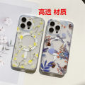 【Solo Yolo】Applicable iPhone15pro Double-Layer Printed Magnetic Shell Apple 14pro max Transparent Phone Case magsafe. 