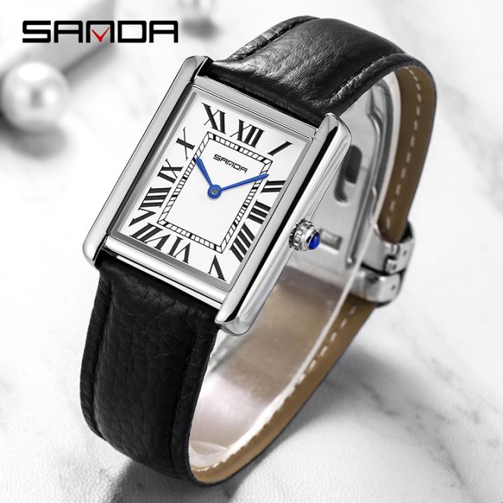 SANDA New Fashion Personality Business Luxury Ladies Charm Casual Quartz Watch P9031