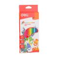 Deli EC00200 Rich Color Wooden Colored Pencil Set – 12 Colors for Drawing, Coloring & School Use.
