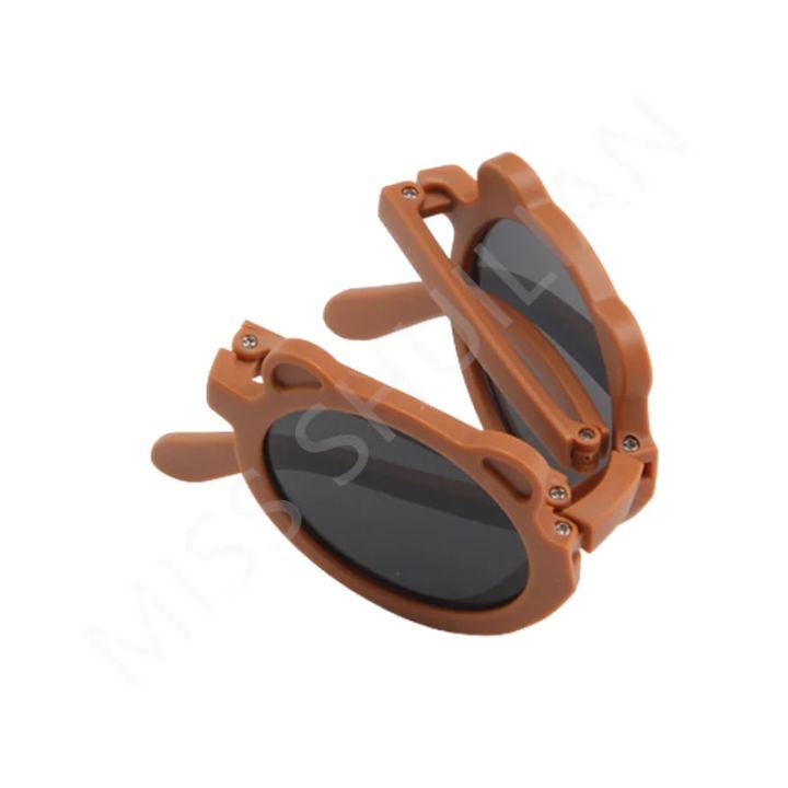 Baby%20Bear%20Folding%20Children%20Sunglasses%20Girl's%20Simple%20Matte%20Glasses%20Frame%20Boy%20Kids%20Cute%20Sun%20Protection%20Eyeglasses%20Foldable%20Eyewear%20-%20Image%204