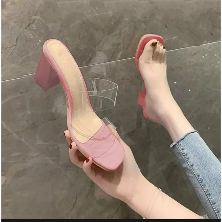 Artificial%20Leather%20Heel%20Shoes%20for%20Women%20-%20Black%20-%20Image%203