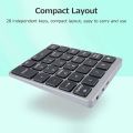 28 Keys Wi-rel-ess Blue-tooth Numeric Keyboard Portable Financial Accounting Office Keyboard Rechargeable For Laptop Tablet PC. 