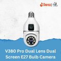 V380 Pro Dual Lens Dual Screen E27 Bulb Camera Two Ways Audio Color Night Vision Smart Home Security Wireless WIFI Indoor Camera. 