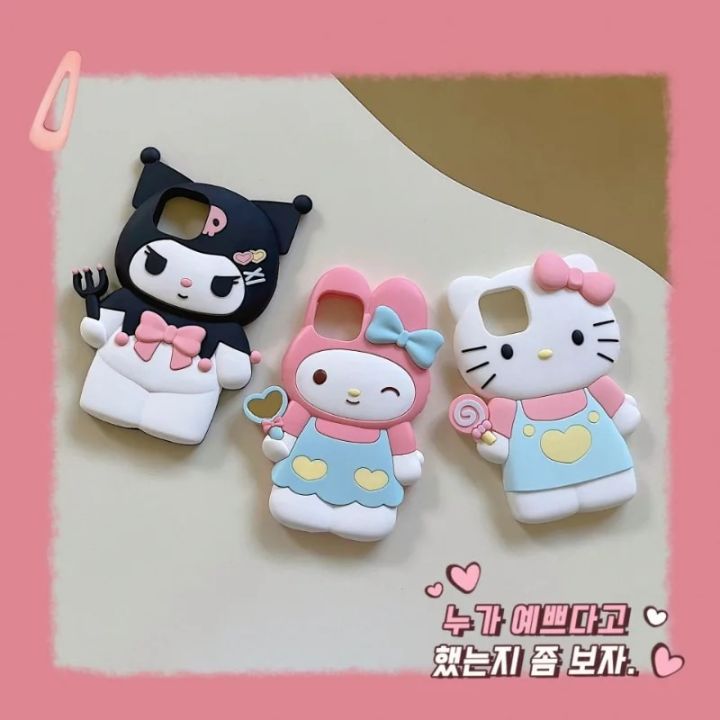 Sanrio%20Hello%20Kitty%203D%20Stereoscopic%20Phone%20Case%20For%20IPhone%2015%2014%2013%2012%2011%20Pro%20Max%20XR%20XS%20Kuromi%20Melody%20Silicone%20Soft%20Back%20Cover%20Y2K%20-%20Image%203