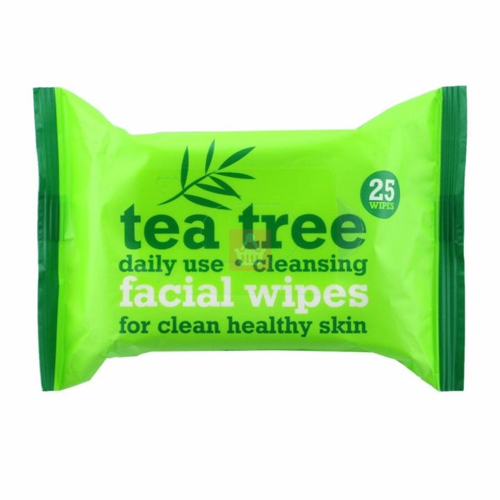 Tea Tree & Peppermint Face Cleansing Wipes Combo to cleanse & refresh your skin  (25 Tissues)