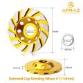 4" inch Diamond Segment Grinding Wheel Disc Grinder Cup Concrete Stone Cut. 