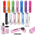 Perfume Refill Bottle Portable Mini Refillable Spray Jar Scent Pump Case Empty Cosmetic Containers Atomizer For Travel 5ml.