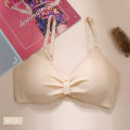 Korean Style candy color Bra Cotton Straps Bra camisole Wrapped Chest Gathered Breathable. 