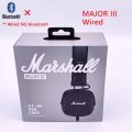 Marshall Major III 3 Wireless/Wired Headphones with Mic Deep Bass Gaming Earphones Folding Sports Rock Music Bluetooth Headset.