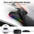 Rainbow Duel Mode Wireless Bluetooth Rechargeable Rgb Mouse - Mouse. 