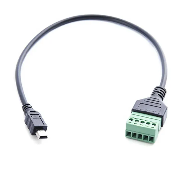 USB%202.0%20Female%20B%20Micro%20usb%20mini%20usb%20Type-C%20Male%20to%205%20Pin%20Female%20Bolt%20Screw%20Connector%20with%20Shield%20Terminal%20Plug%20Adapter%20Cable%201ft%20-%20Image%205