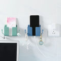 1PCS Wall-Mounted Charger Storage Box Mobile Phone Charging Hanging Holder Multifunction Wall Mounted Plug Bracket Storage Box. 