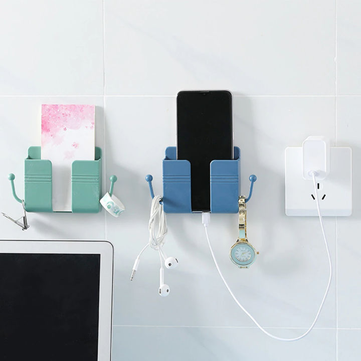 1pcs%20Wall%20Mounted%20Organizer%20Storage%20Box%20Remote%20Control%20Mounted%20Mobile%20Phone%20Plug%20Wall%20Holder%20Charging%20Multifunction%20Holder%20Stand%20-%20Image%206