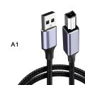 Nylon Braided USB A to USB B 2.0 Cable High Speed Printer Scanner Cord with Metal Connector Compatible with MacBook Pro Printer. 
