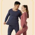 2 Pieces Women's Man Double Thickened Thermal Underwear Set Thermal Underwear Winter Woman Warm Lingerie For Women. 