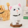 Electric Plush Cat Cognitive Ability Interactive Ability Fine Workmanship Barking Walking Electric Cat Plush Toys for Kids. 