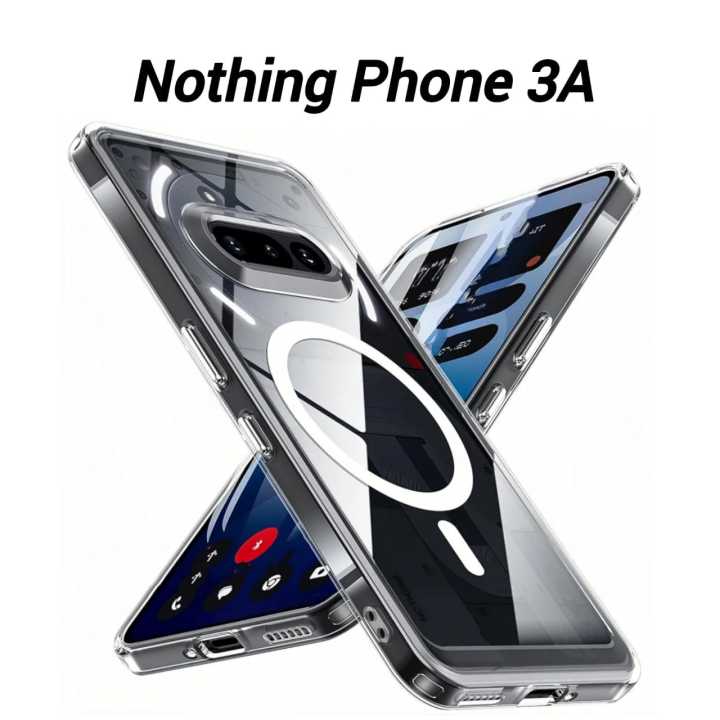 Anti-Yellow Magnetic Case For Nothing Phone 3A Transparent Back Case Luxury Shock-Proof Bumper Protective Phone Cover