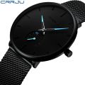 CRRJU Fashion Mens Watches Top Brand Luxury Quartz Watch Men Casual Slim Mesh Steel Waterproof Sport Watch Relogio Masculino. 