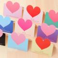LOVE Heart Shaped Greeting Card Mixed Color Gift Card Wedding Invitations Card Romantic Thank You Cards. 