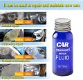 Car headlight cleaner, high density headlight retreading agent, lamp, scratches, oxidised, bright coating, crystal repair liquid, suit 10ml. 