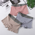 Men's Underwear Striped Underwear Men's New Cotton Mid-Waist Sports Breathable Winter Teen Panties Boxers. 