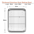3set 10 Inch Toaster Oven Tray and Rack Set, Small Stainless Steel Baking Pan with Cooling Rack. 