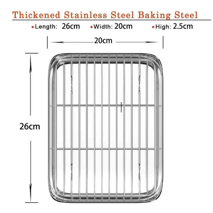 3set%2010%20Inch%20Toaster%20Oven%20Tray%20and%20Rack%20Set,%20Small%20Stainless%20Steel%20Baking%20Pan%20with%20Cooling%20Rack%20-%20Image%202