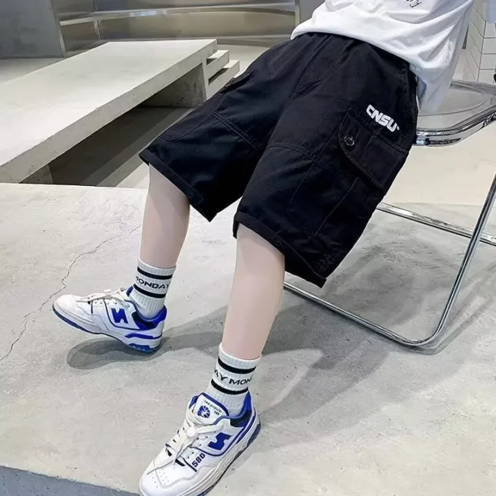 Khaki%20cargo%20shorts,%20men's%20summer,%20American,%20loose,%20retro,%20five-point%20pants,%20trendy%20brand,%20wear%20sports%20pants%20black%20-%20Image%204