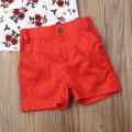 Baby Boys Kids Santa Shirt Tops+Pants Red Shorts Christmas XMAS Outfits Festival Sets. 