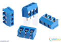 5Pcs- 3Pin BLUE Color KF301-3P 3 Pin Plug-In PCB Mount Straight Screws Terminal Block Connector 5.08mm Pitch Socket Strips For Electronics Cables Connectors Terminals . 