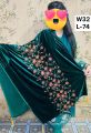 Refined Taste - Korean Velvet Shawls Full Embroidery Work One Piece Multi Color For Smart Women/Girls. - Durabilty Assured. 
