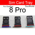For OnePlus 8/8T/8Pro, OnePlus 9/9R/9Pro/9RT Single / Dual Nano Sim Card Tray Holder Sim Adaptor With Free Sim Ejector Pin Replacement Part. 